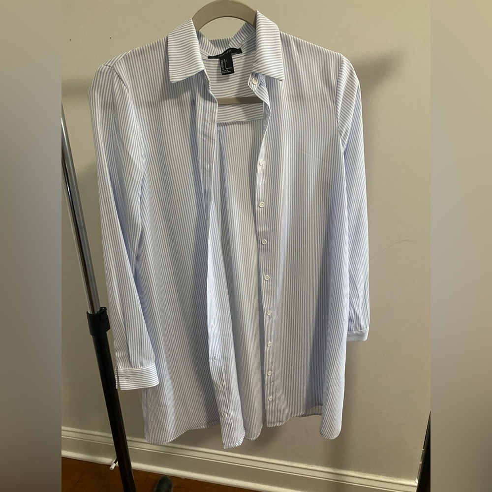 Stripped button down dress